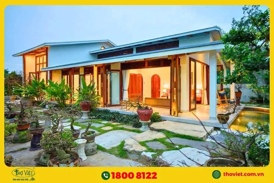 Mẫu nhà vườn đẹp ở nông thôn thiết kế hiện đại