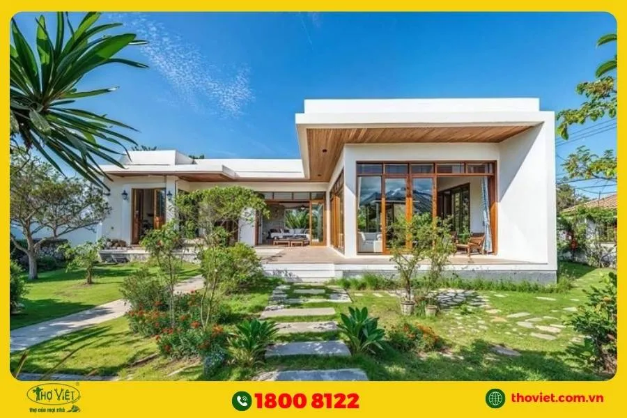 Mẫu nhà vườn đẹp ở nông thôn phong cách sinh thái