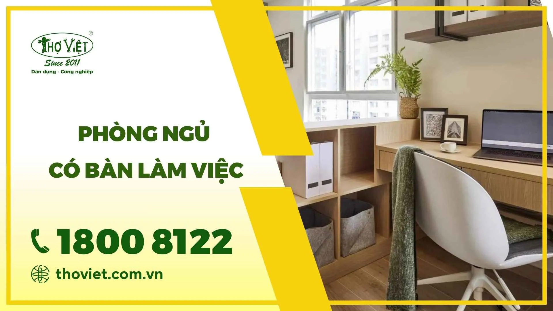 Phòng ngủ có bàn làm việc