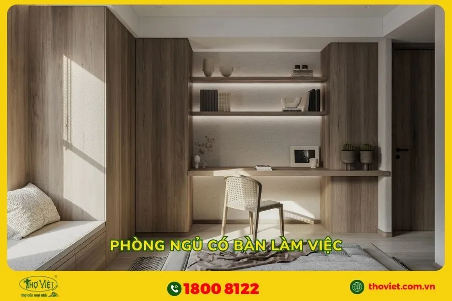 Phòng ngủ có bàn làm việc