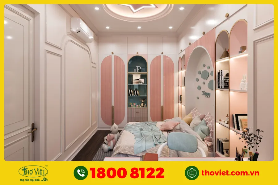 Mẫu phòng ngủ đẹp cho bé gái 15 tuổi số 6