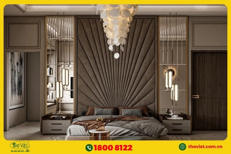 Phòng ngủ nhà phố phong cách Luxury