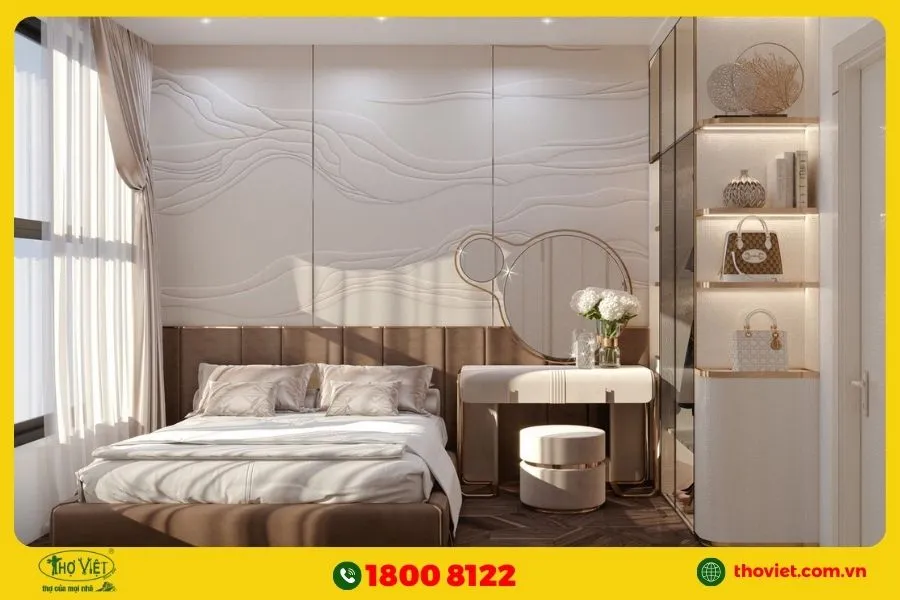 Thiết kế căn hộ chung cư 4 phòng ngủ đơn giản