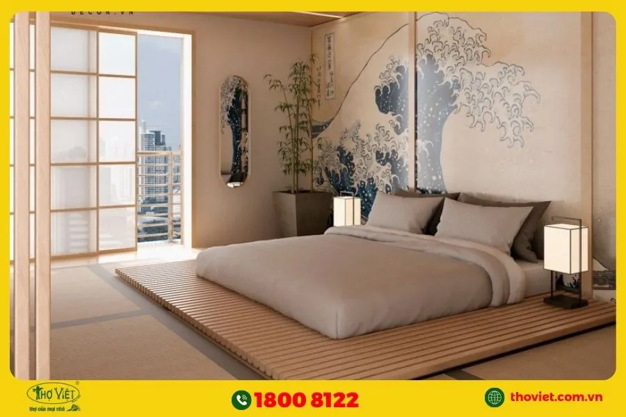 Thiết kế căn hộ chung cư 4 phòng ngủ phong cách Nhật Bản