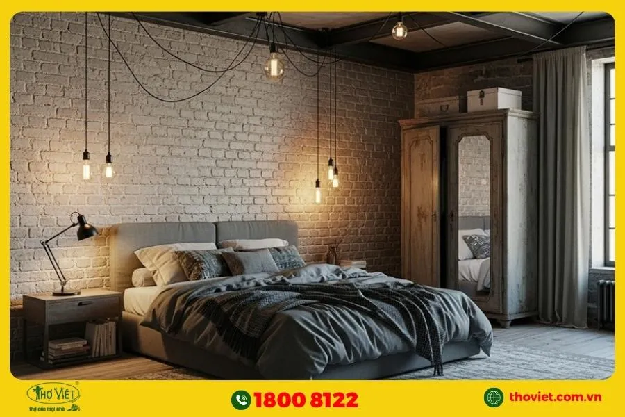 Thiết kế căn hộ chung cư 4 phòng ngủ phong cách công nghiệp