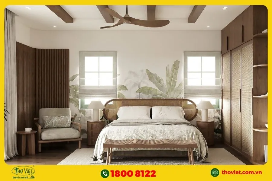 Thiết kế căn hộ chung cư 4 phòng ngủ phong cách thiên nhiên