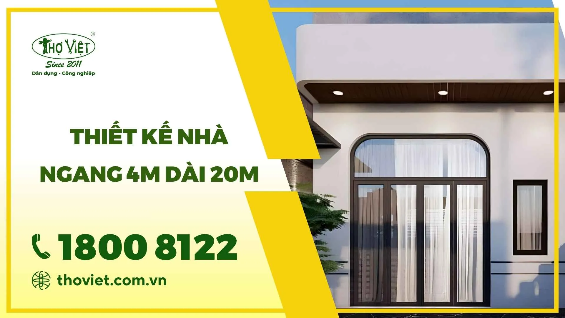 Thiết kế nhà ngang 4m dài 20m