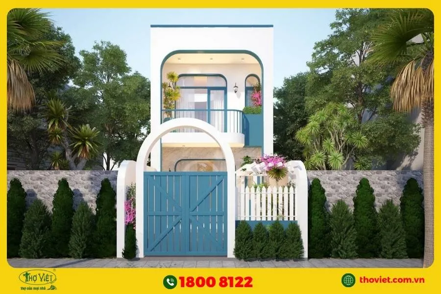 Thiết kế nhà ngang 4m dài 20m 2 tầng