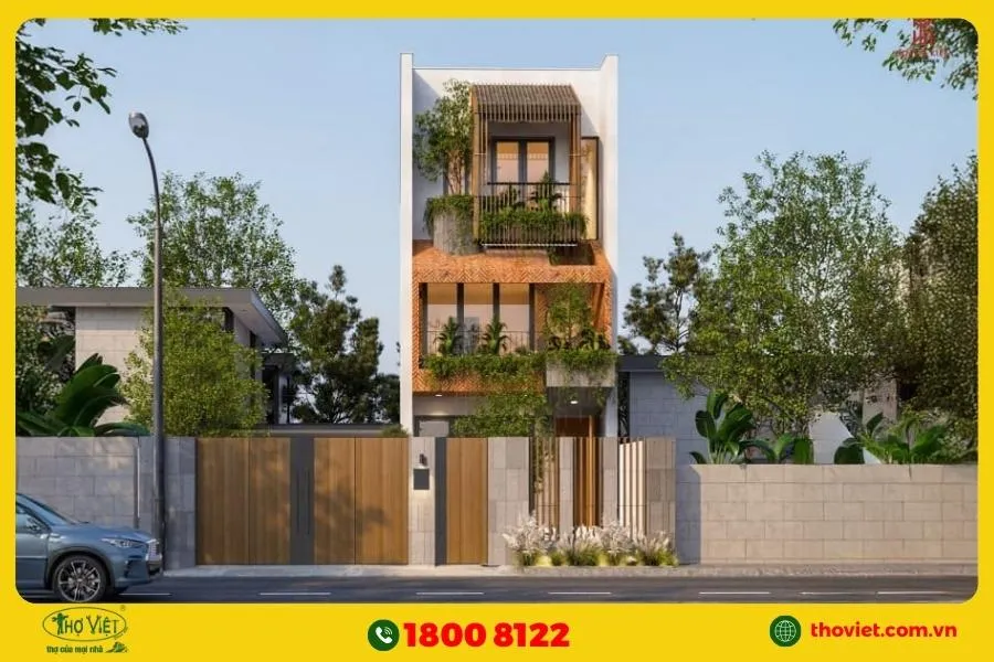Thiết kế nhà ngang 4m dài 20m 3 tầng
