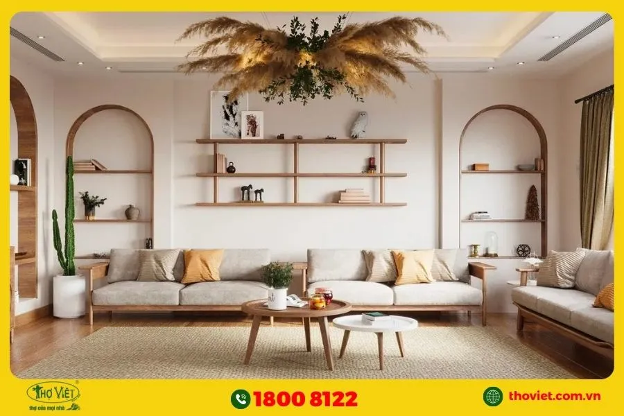 Thiết kế nội thất phòng khách phong cách Scandinavian