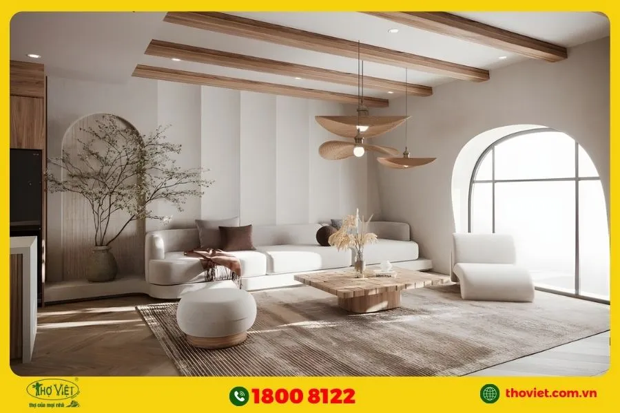 Thiết kế nội thất chung cư phong cách Nhật Bản Wabi Sabi