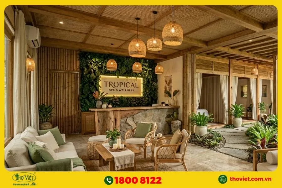 Thiết kế nội thất Spa phong cách nhiệt đới