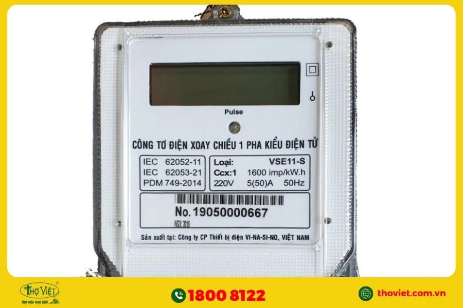 Cách coi đồng hồ điện 1 pha