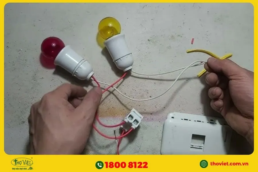 Cách đấu 2 công tắc 2 bóng đèn