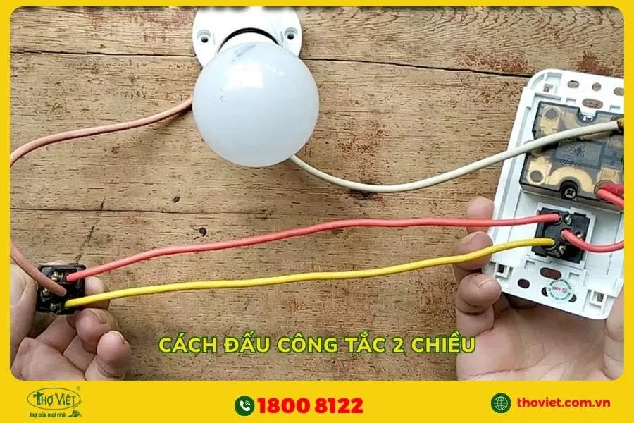 Cách đấu công tắc 2 chiều
