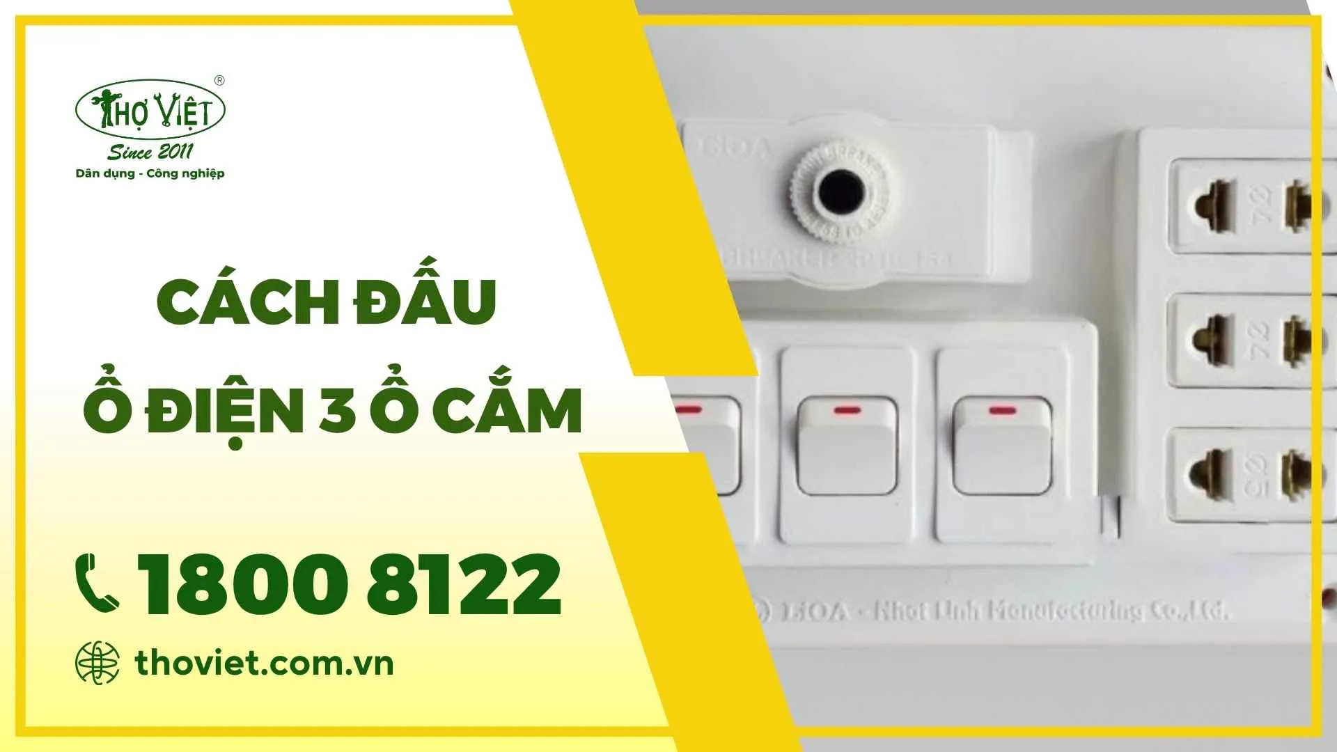Cách đấu ổ điện 3 ổ cắm