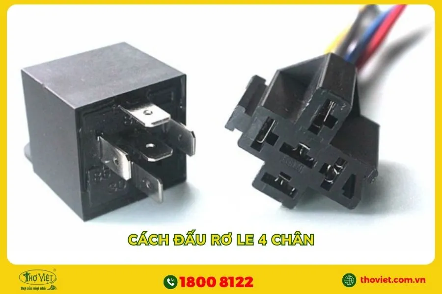 Cách đấu rơ le 4 chân