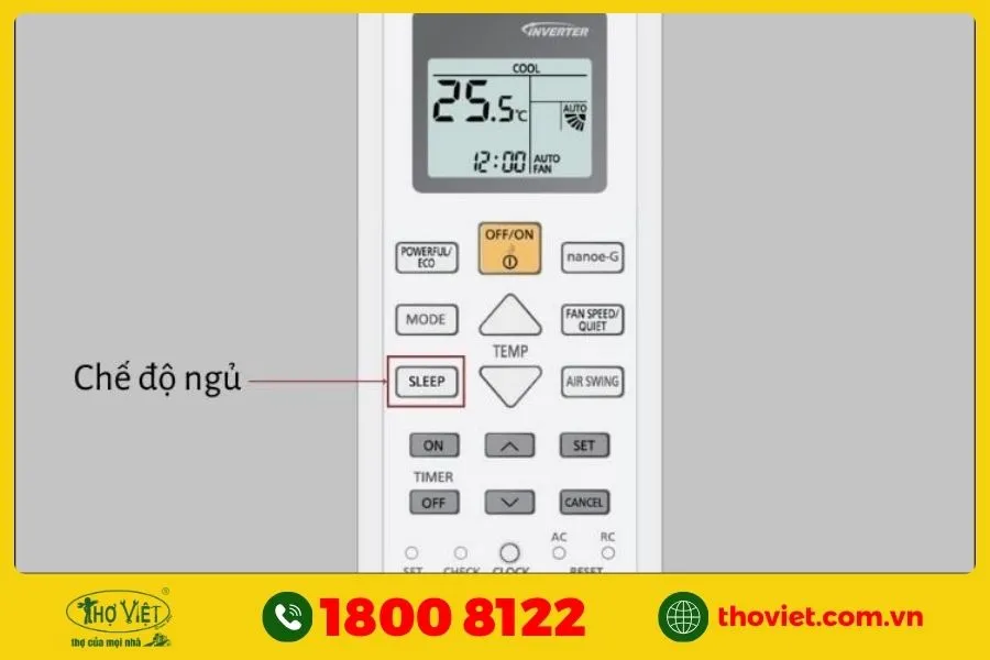 Cài đặt chế độ ngủ đêm SLEEP