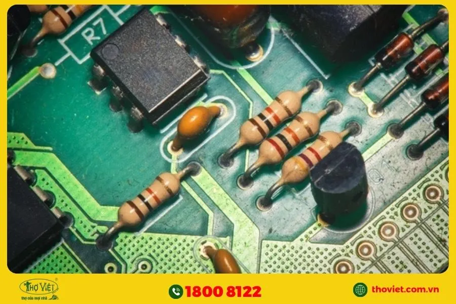 Điện trở và diode bị đứt hoặc chập