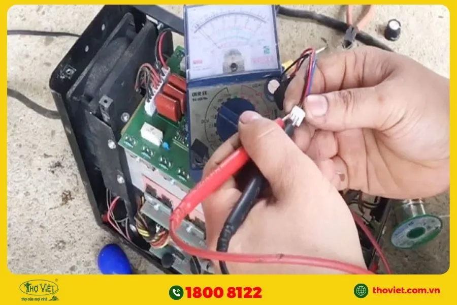 Máy hàn mất điện áp ra lỗi phần mềm