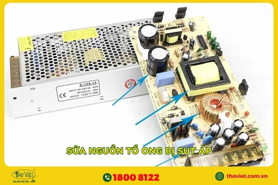Sửa nguồn tổ ong bị sụt áp