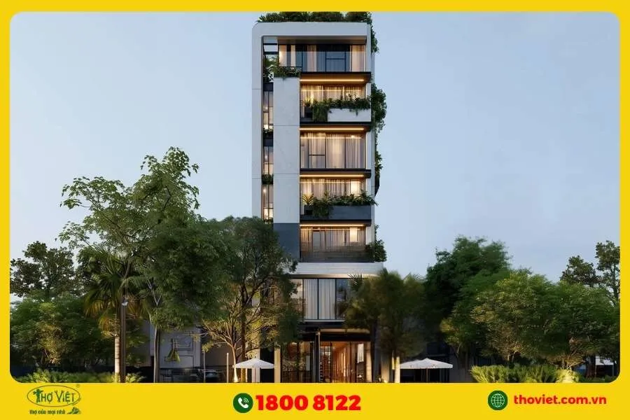 Thiết kế nhà phố 7 tầng