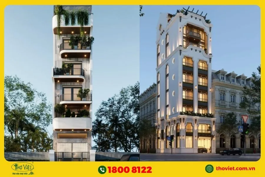 Thiết kế nhà phố 7 tầng