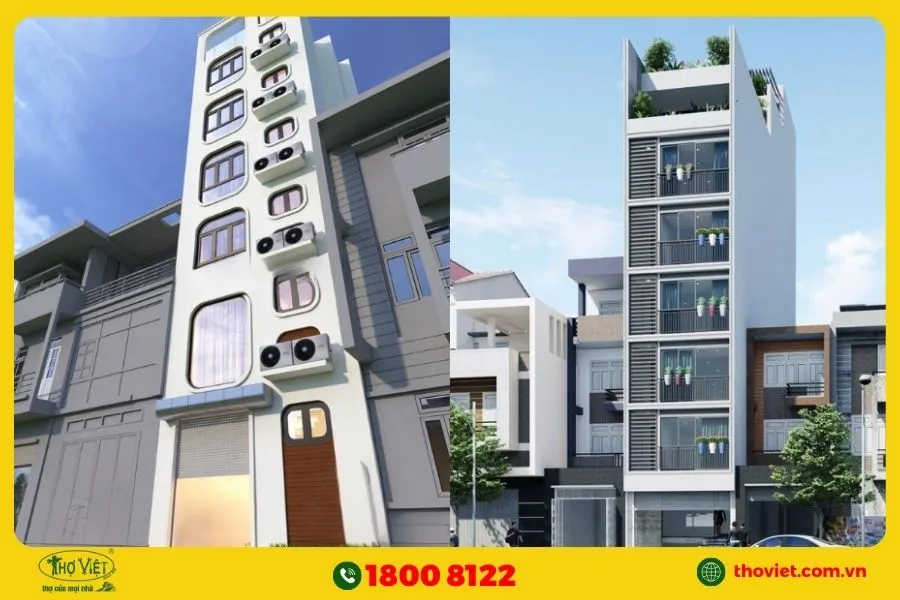 Mẫu nhà phố 7 tầng phong cách hiện đại