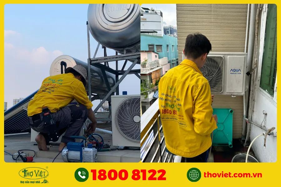 Thợ Việt nhận vệ sinh máy lạnh các hãng