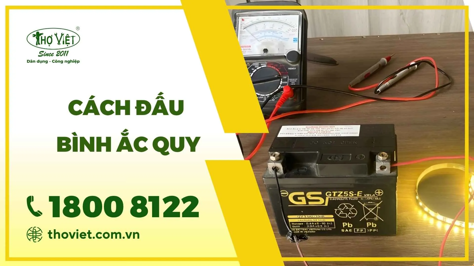 Cách đấu bình ắc quy