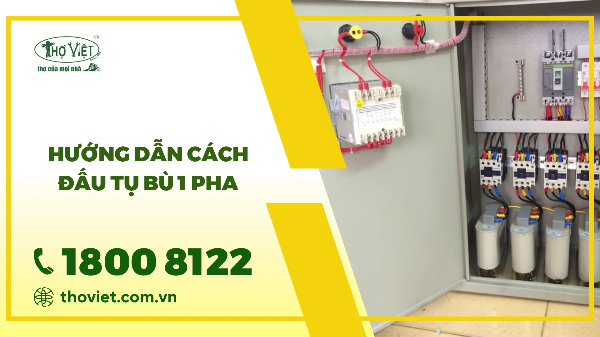 Hướng dẫn cách đấu tụ bù 1 pha cho các dòng điện