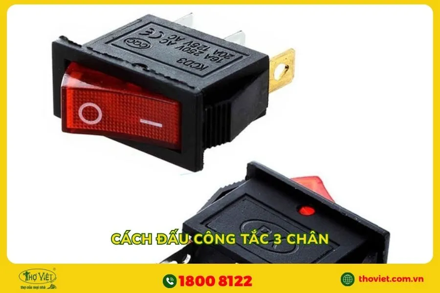 cách đấu công tắc 3 chân 