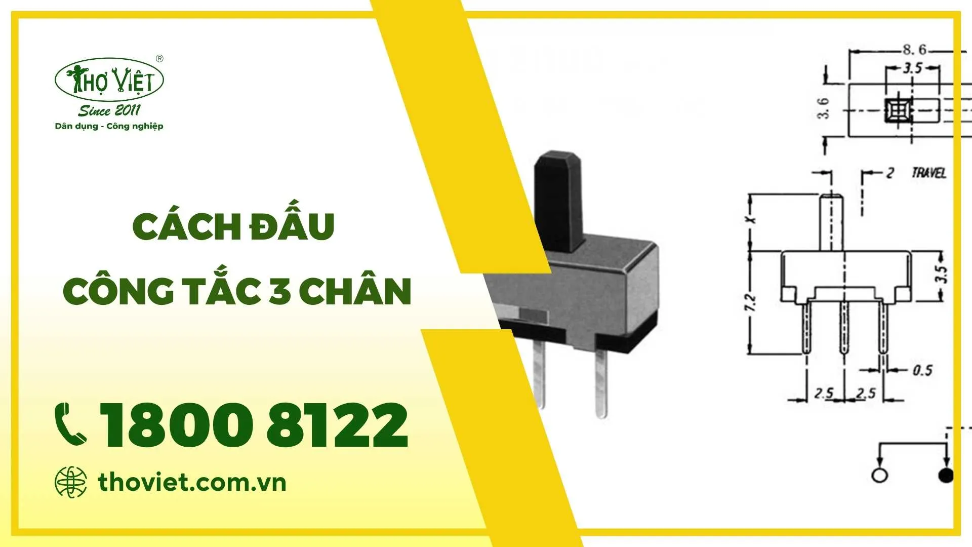 cách đấu công tắc 3 chân