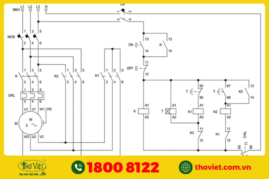 Sơ đồ đấu Lioa 3 pha
