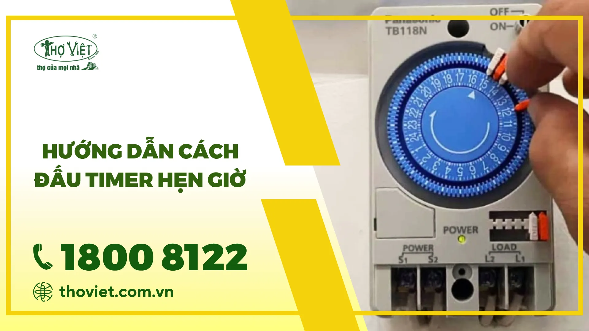 Hướng dẫn cách đấu timer hẹn giờ chính xác