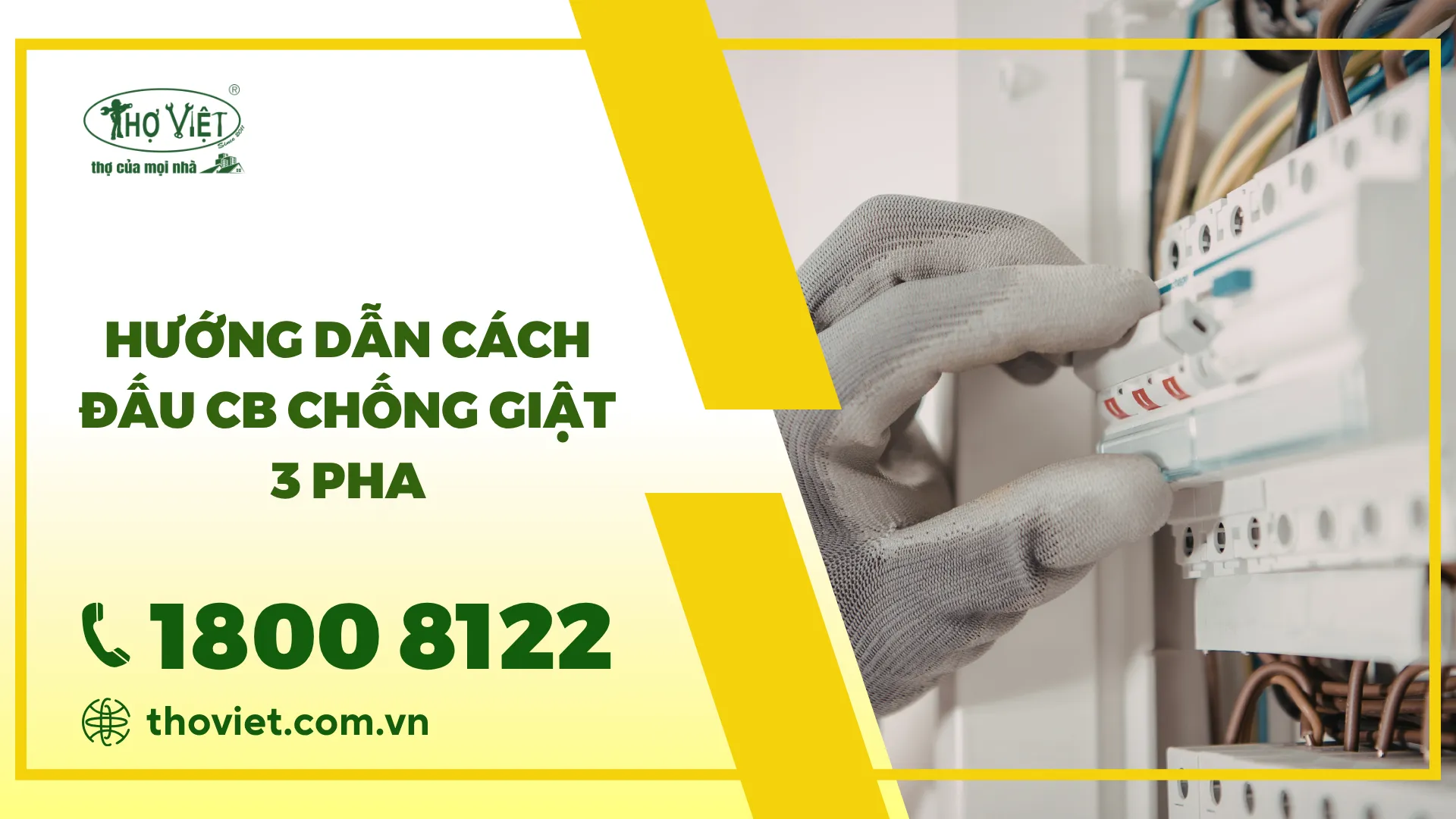 Hướng dẫn cách đấu CB chống giật 3 pha mà không cần thợ