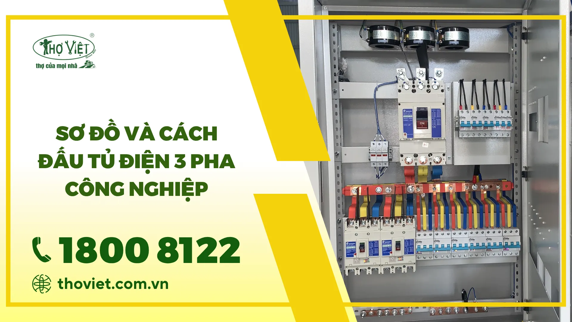 Sơ đồ và cách đấu tủ điện 3 pha công nghiệp đúng kỹ thuật