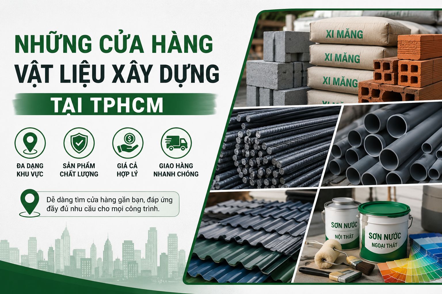 những cửa hàng vật liệu xây dựng ở hồ chí minh