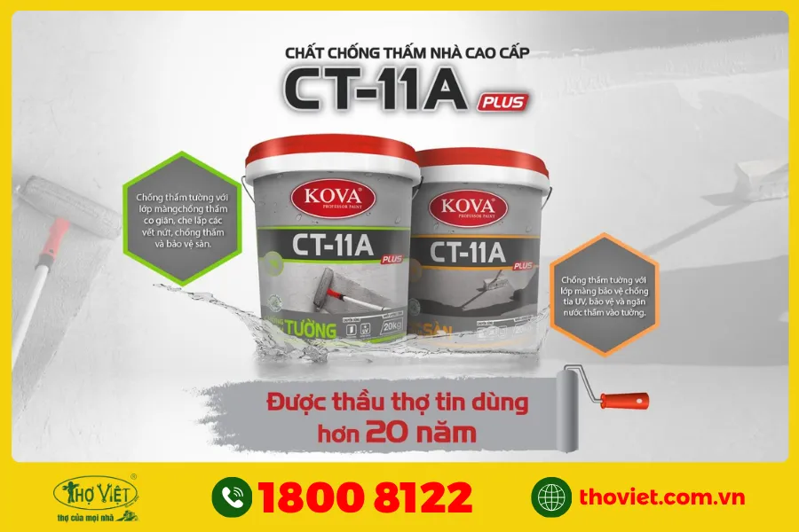 Sơn chống thấm pha xi măng KOVA CT 11A