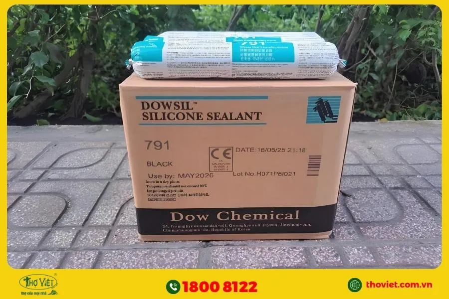 Keo chống thấm ngoài trời silicon Dow Corning 791