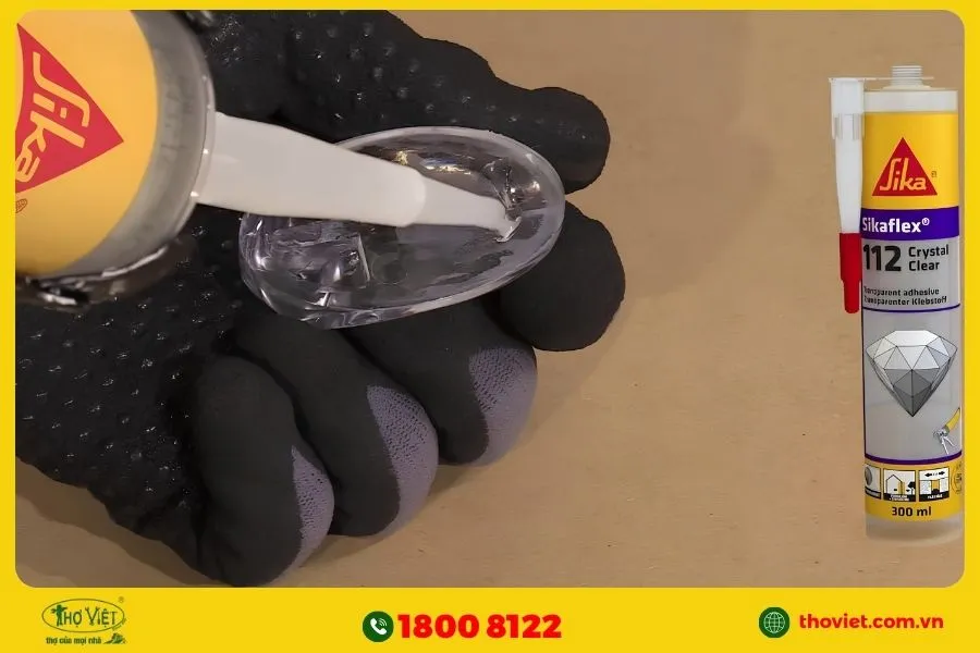 Keo chống thấm trong suốt Sikaflex-112 Crystal Clear 