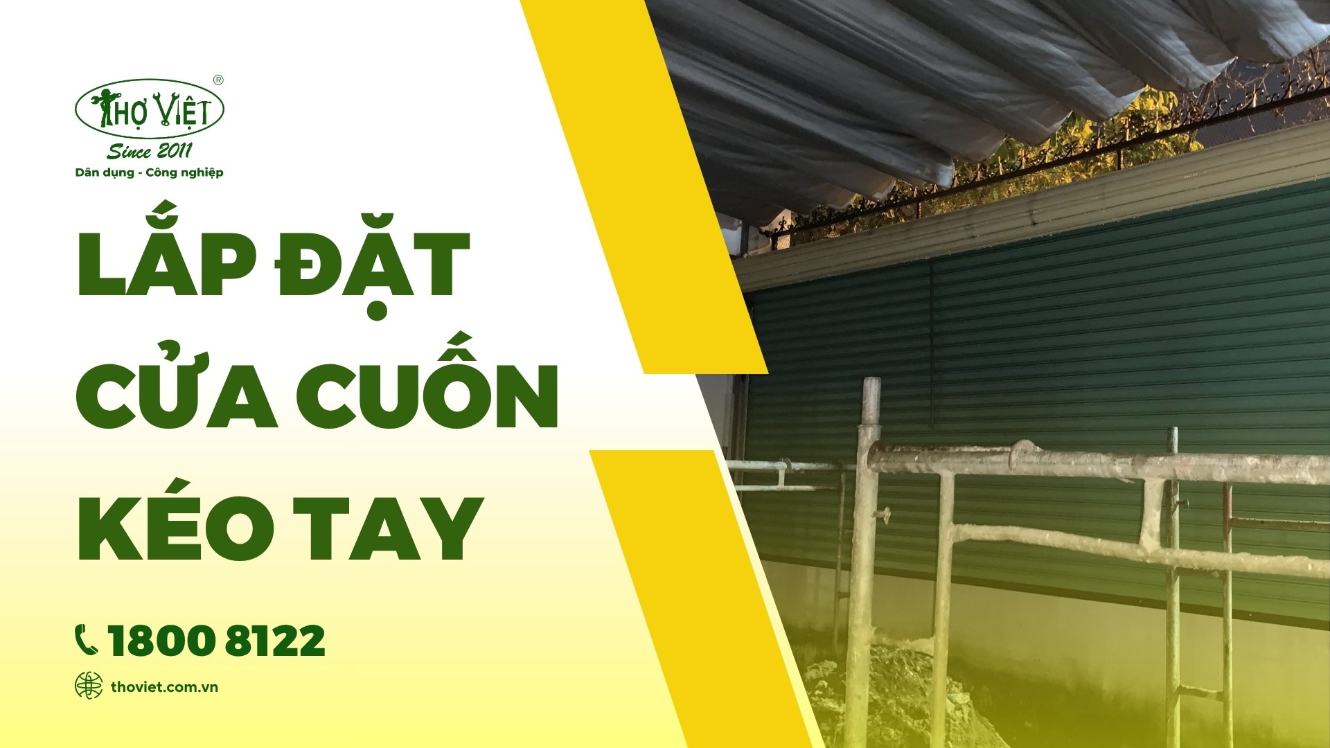 Báo giá lắp đặt cửa cuốn kéo tay