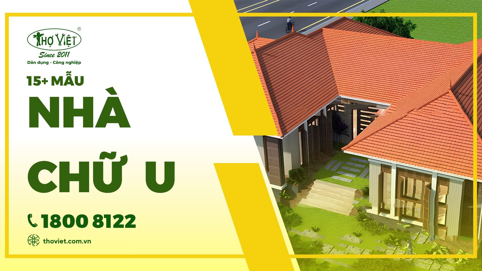 Tổng hợp mẫu nhà chữ U đẹp, hiện đại