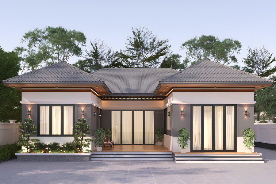 Nhà chữ 4 thiết kế được 4 phòng ngủ
