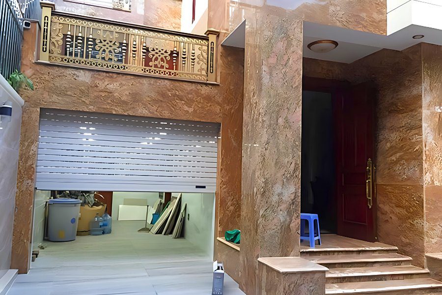 Mẫu nhà ốp lát gạch mặt tiền giả đá
