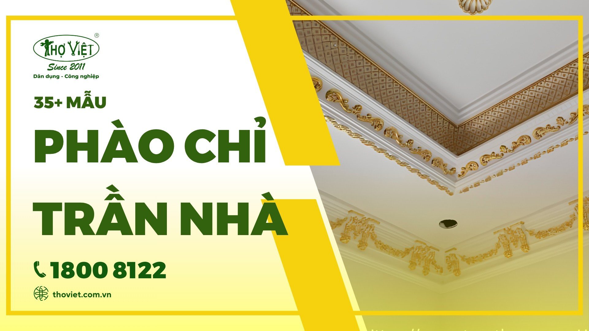 35+ mẫu phào chỉ trần nhà đẹp