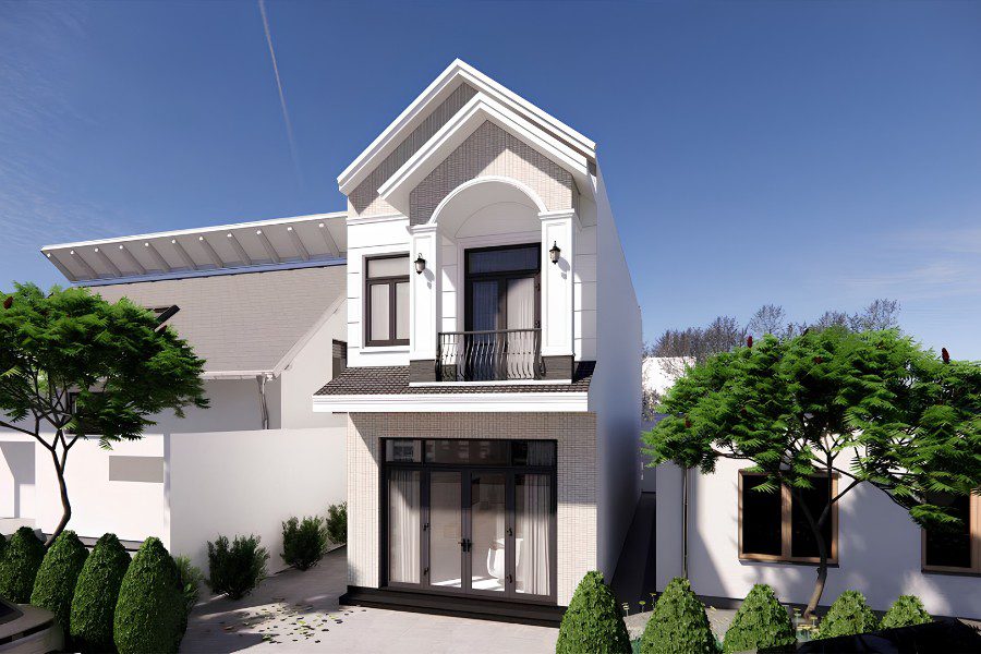 Nhà ống 2 tầng 5x20m mái Thái 