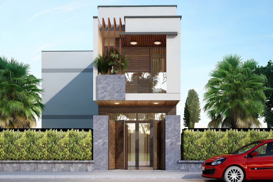 Nhà ống 2 tầng 5x20m có gara