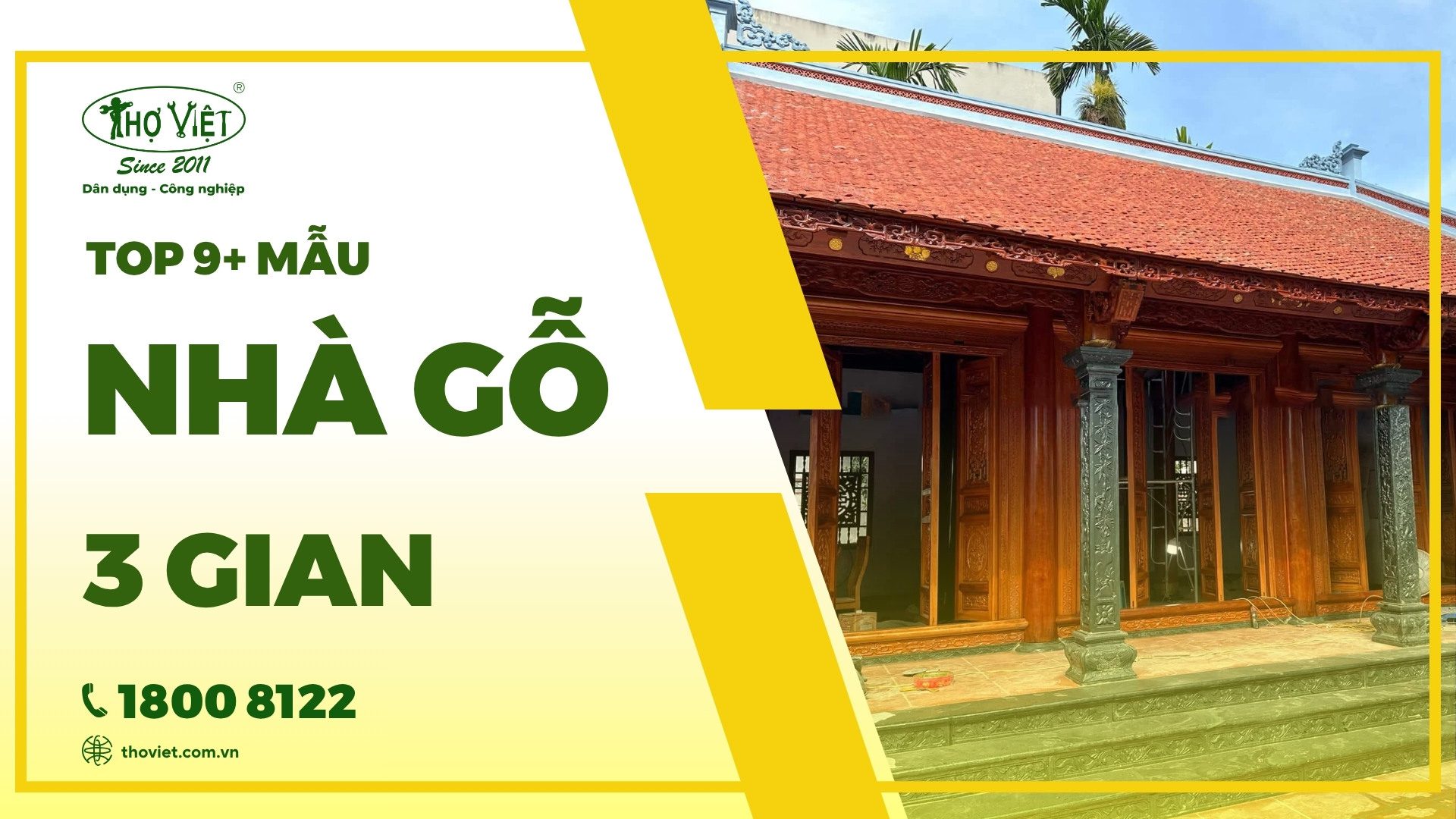 Tổng hợp 9 mẫu nhà gỗ 3 gian đẹp, bển bỉ hiện nay