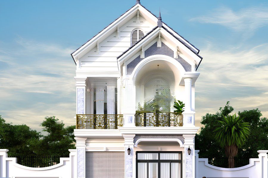Nhà mặt tiền 7m 2 tầng mái Thái